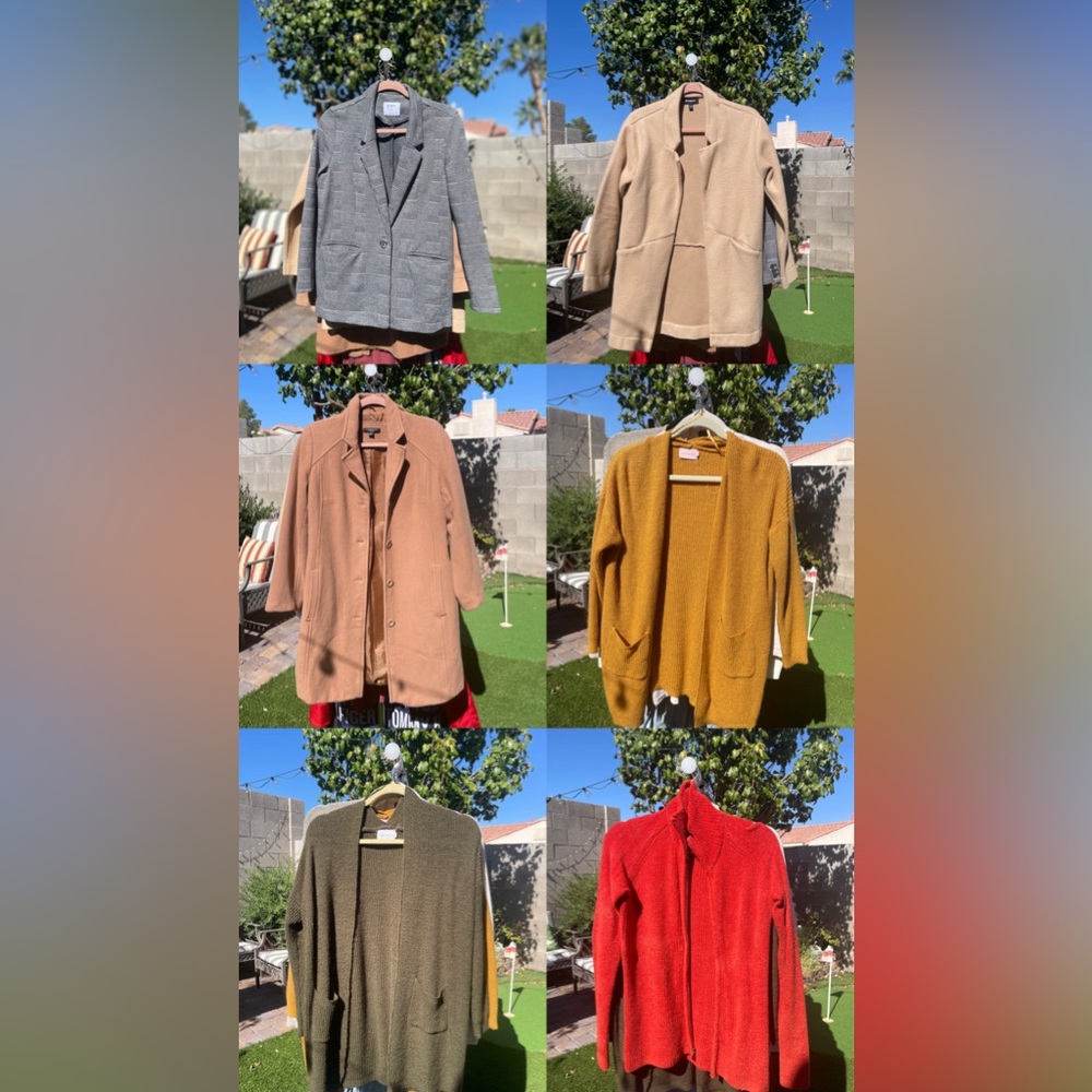 Coats, Jackets, Shackets, Sweater and Cardigans